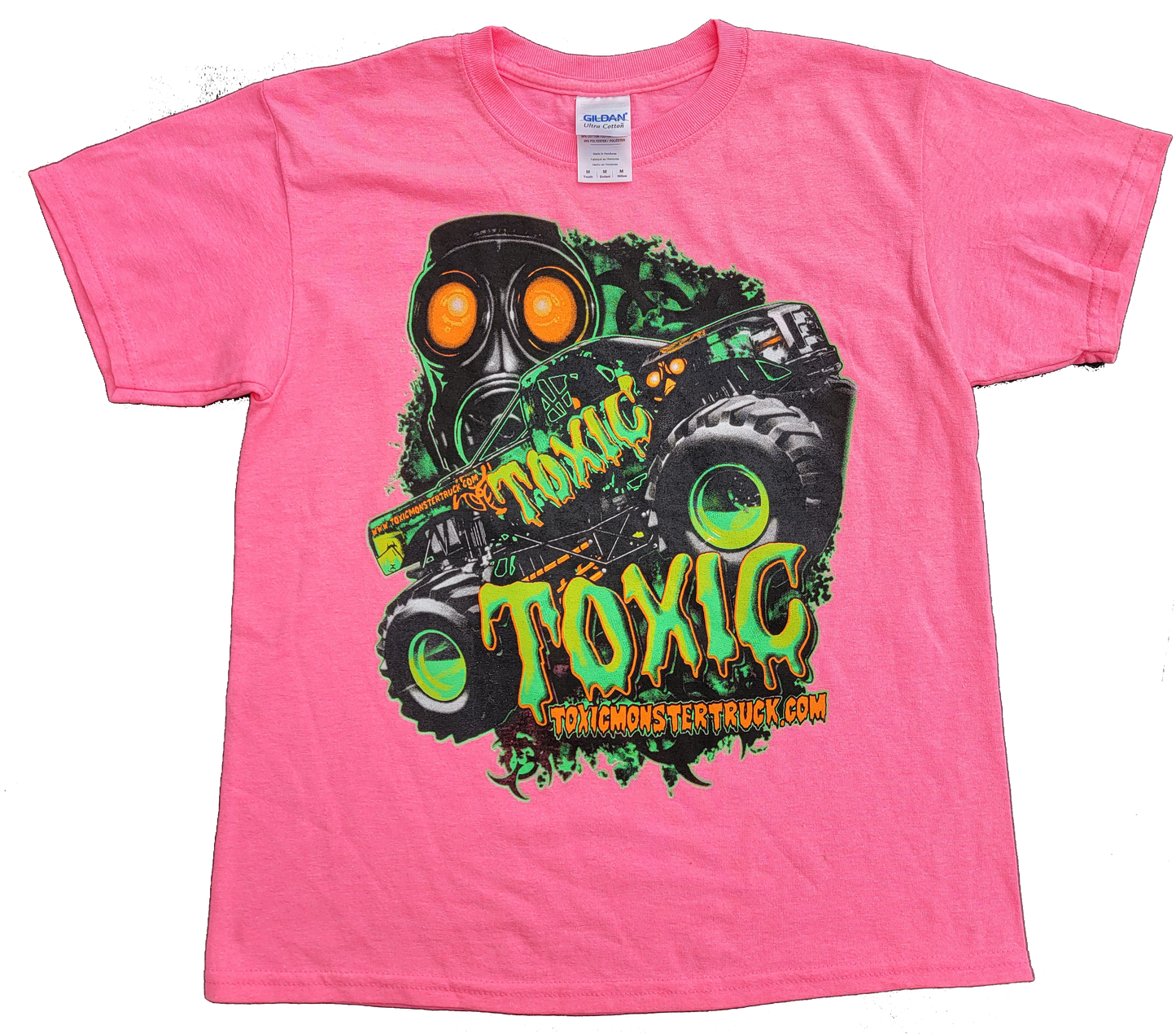 Toxic Throwback Youth T-Shirt - Pink (Front Design)