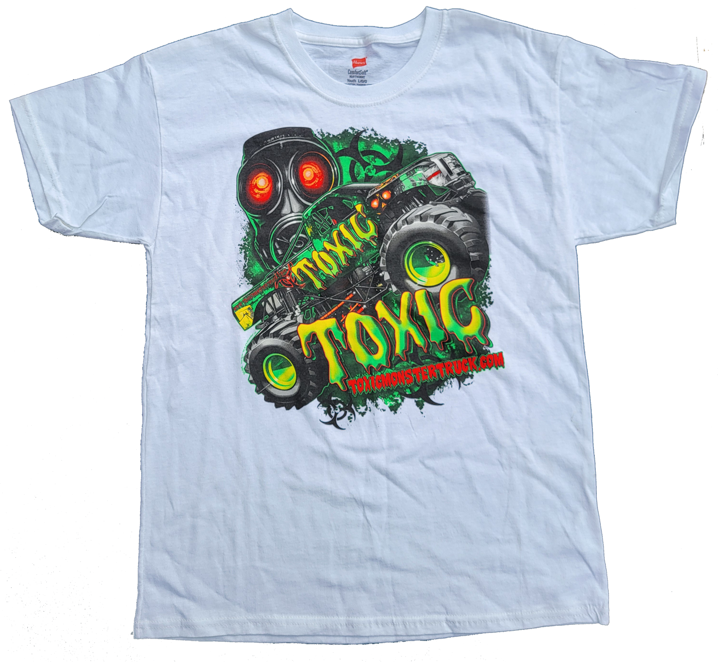 Toxic Throwback Youth T-Shirt - White (Front Design)