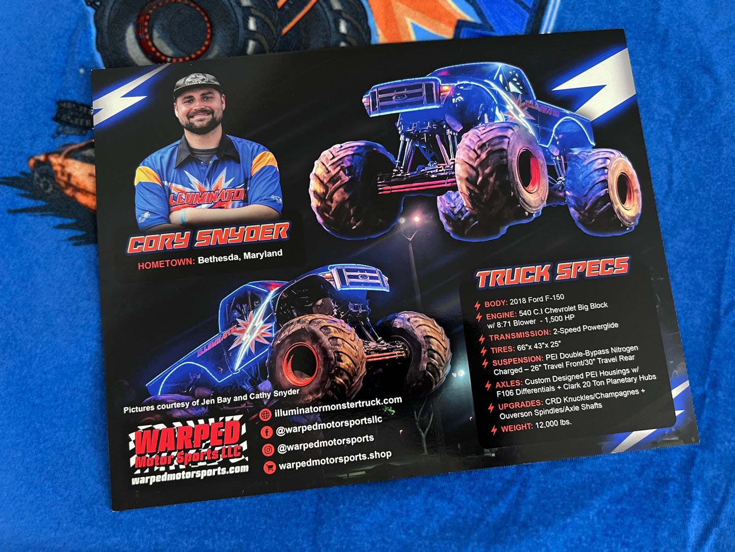 Illuminator Monster Truck Autograph Hero Card