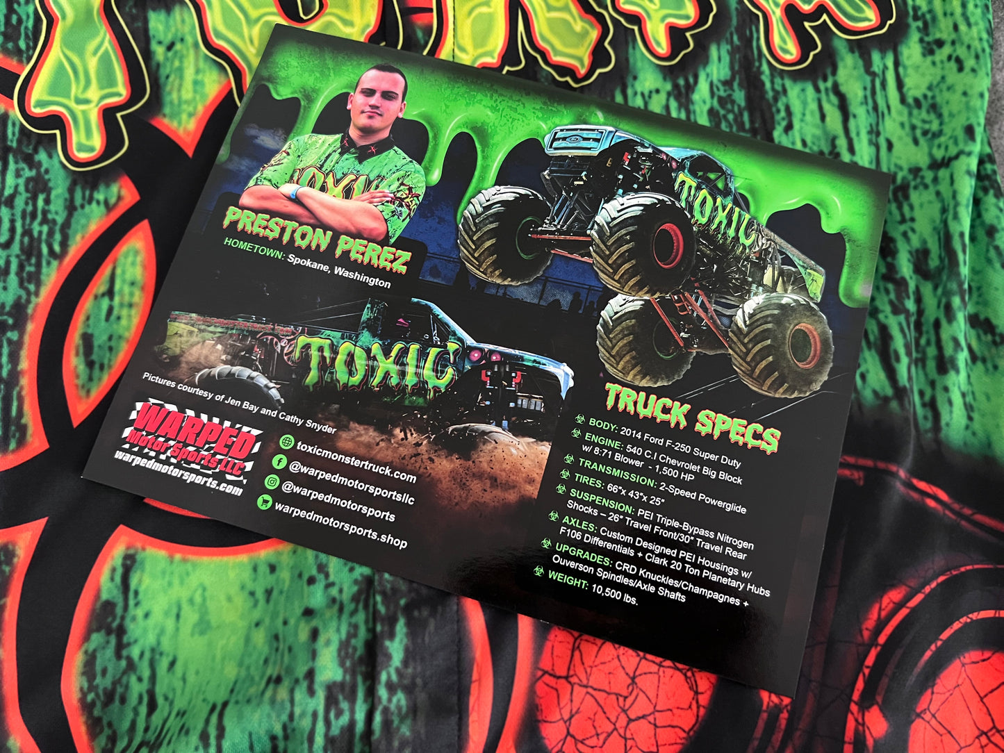 Toxic Monster Truck Autograph Hero Card